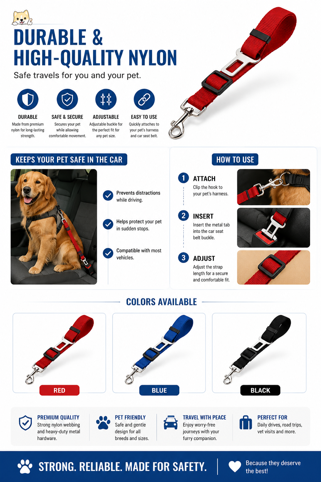 EverNest™ SafeRide Leash