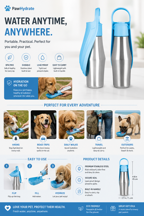 EverNest™ Adventure Pet Water Bottle