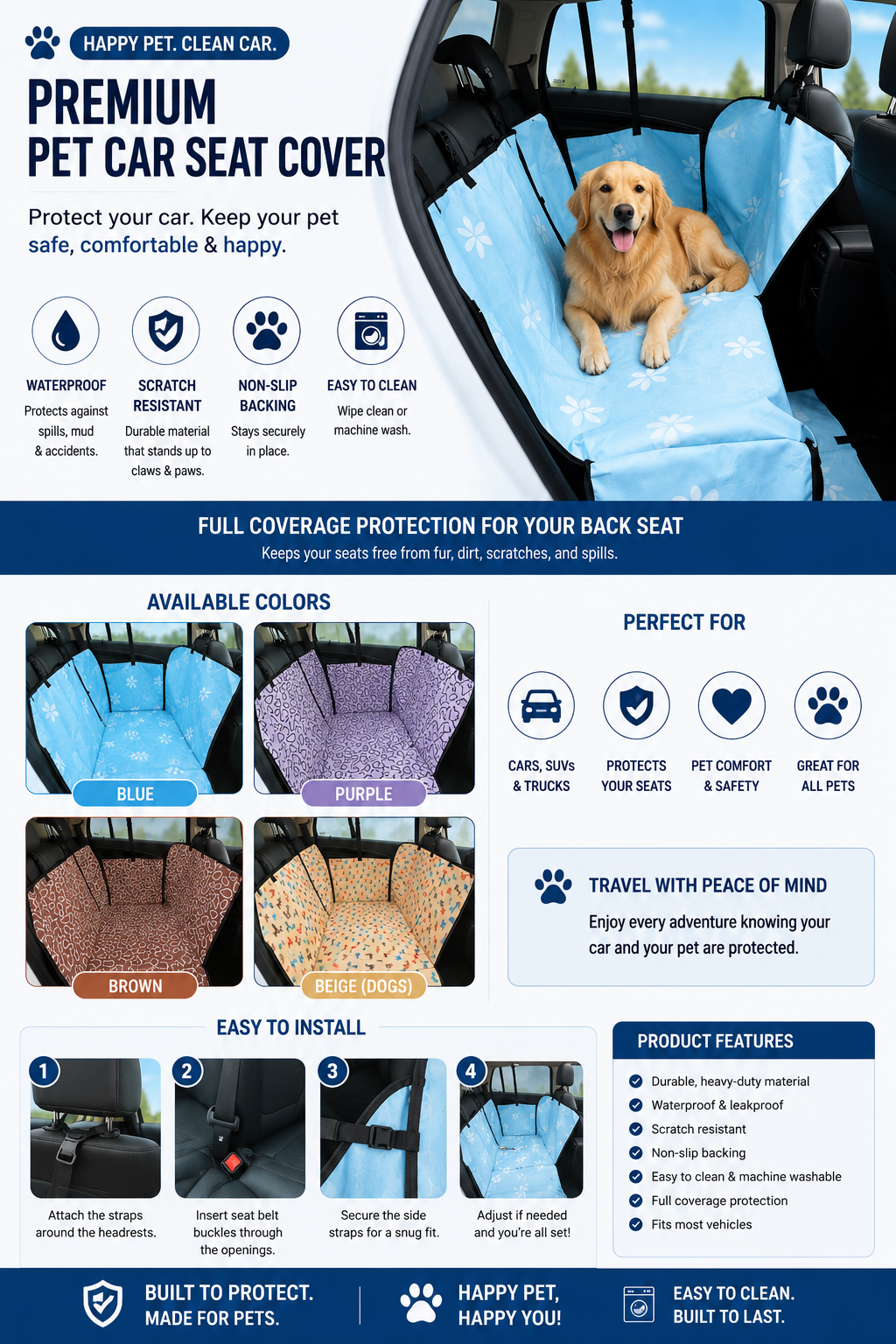 EverNest™ PawRide Seat Protector