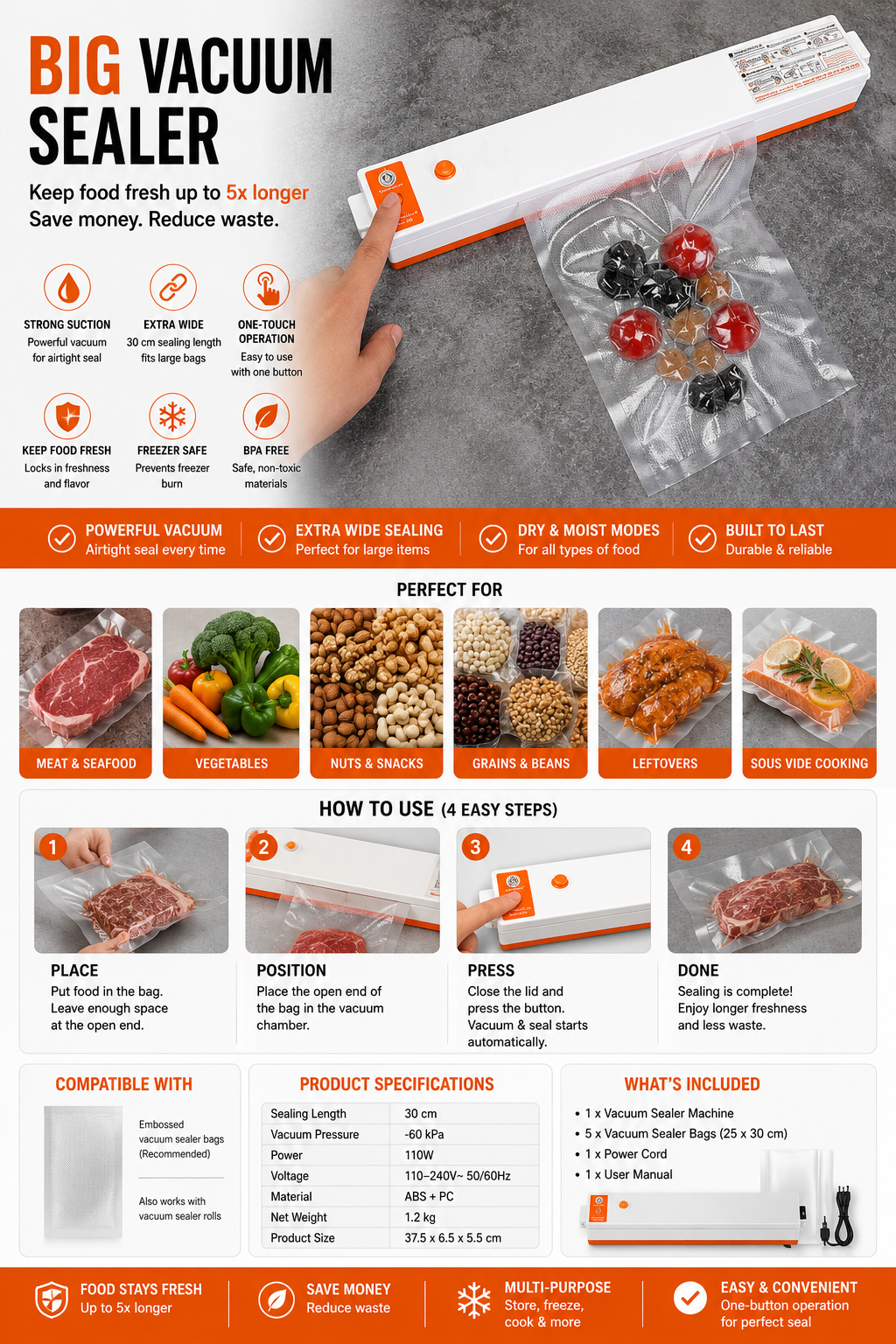 EverNest™ FreshLock Pro Vacuum Sealer